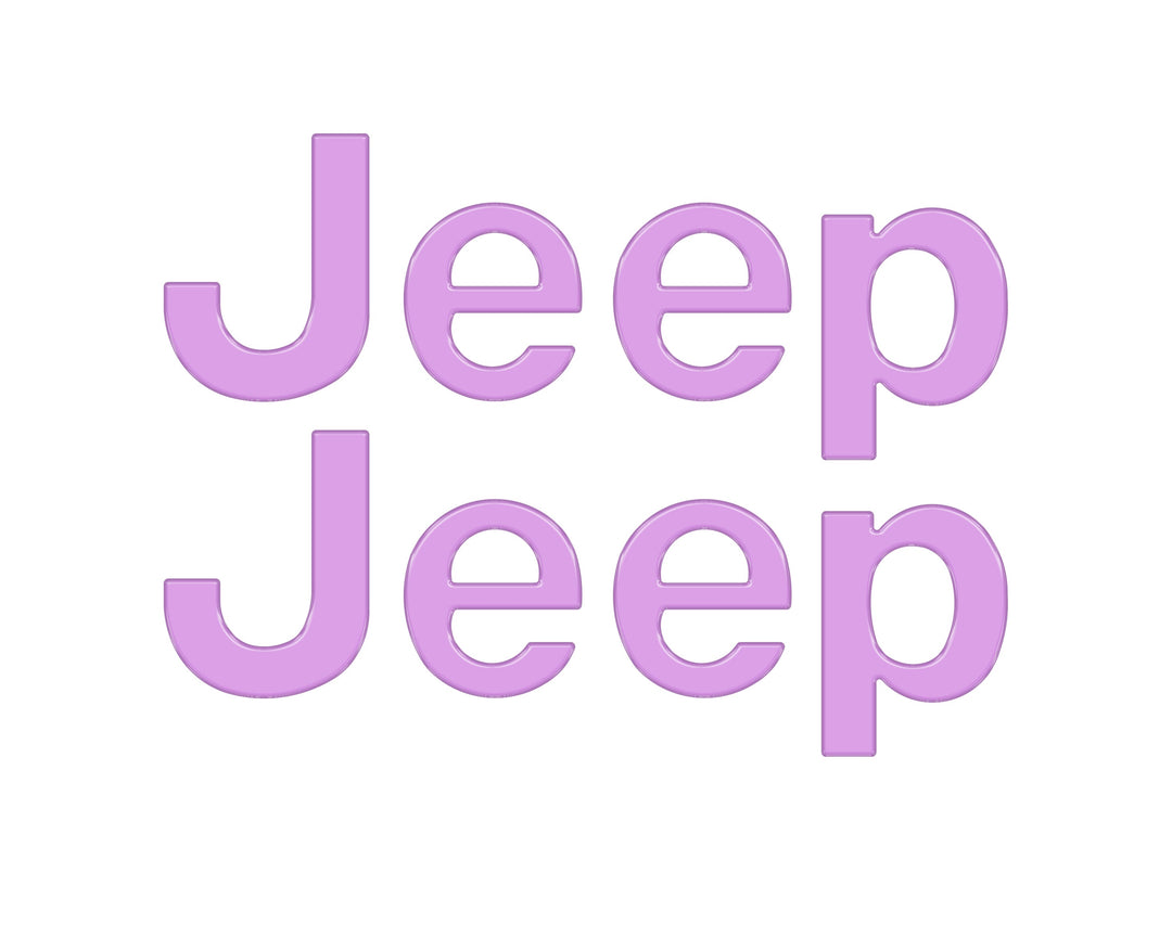 Driver & Passenger Side Letter Overlays Fits 2018-2025 Jeep Wrangler JL