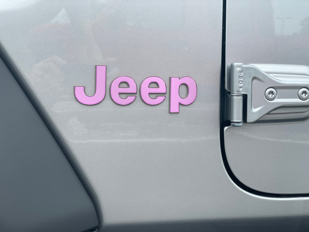Driver & Passenger Side Letter Overlays Fits 2018-2025 Jeep Wrangler JL
