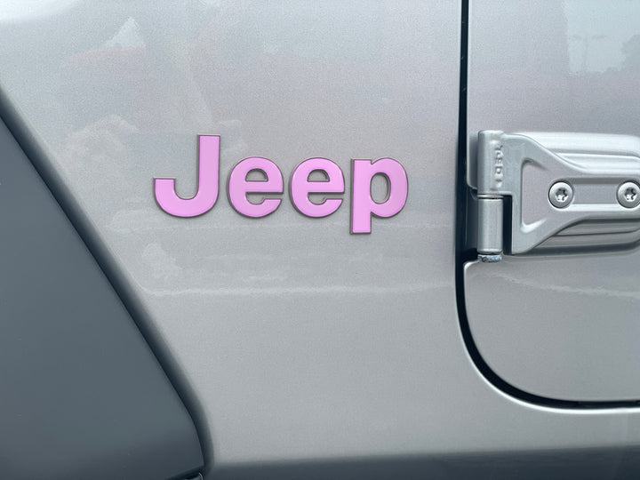 Driver & Passenger Side Letter Overlays Fits 2018-2025 Jeep Wrangler JL