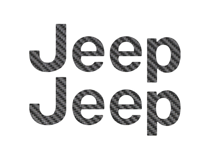 Driver & Passenger Side Letter Overlays Fits 2018-2025 Jeep Wrangler JL
