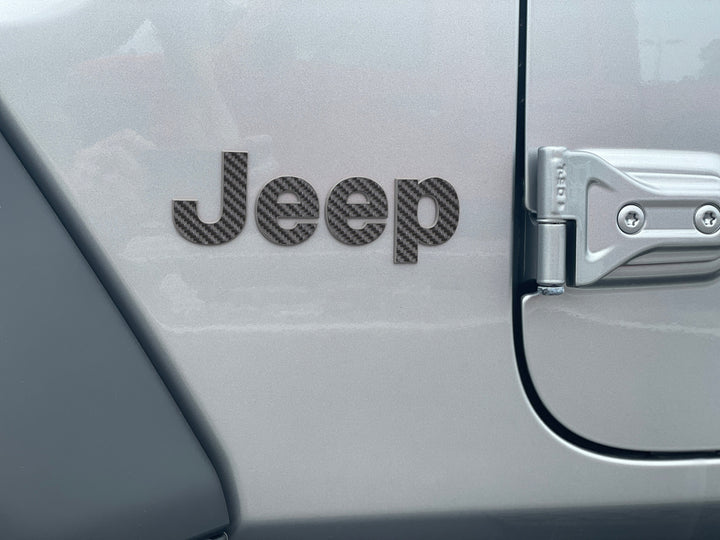 Driver & Passenger Side Letter Overlays Fits 2018-2025 Jeep Wrangler JL