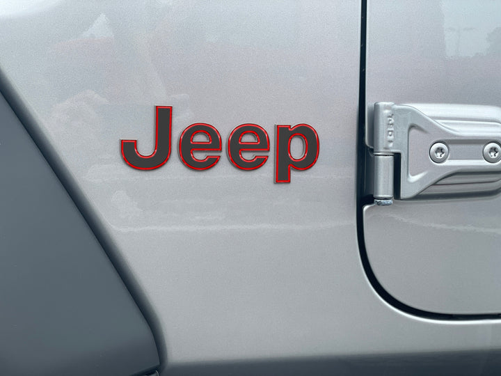 Driver & Passenger Side Letter Overlays Fits 2018-2025 Jeep Wrangler JL