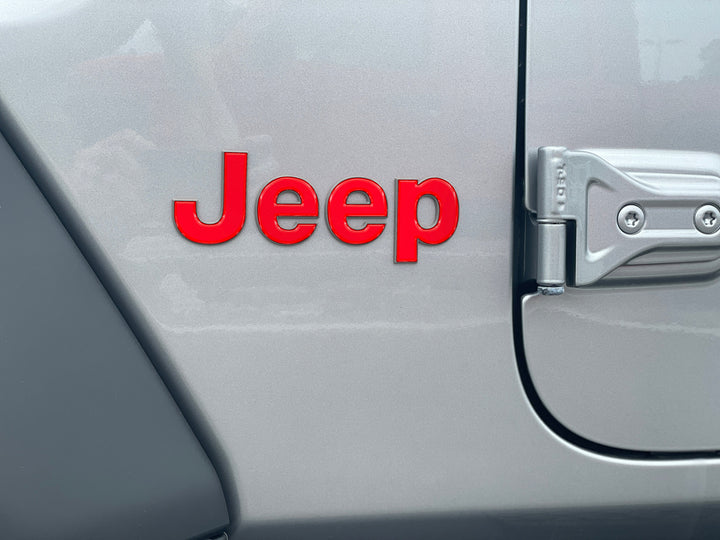Driver & Passenger Side Letter Overlays Fits 2018-2025 Jeep Wrangler JL