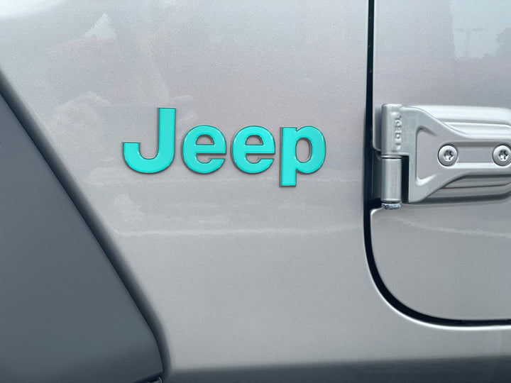 Driver & Passenger Side Letter Overlays Fits 2018-2025 Jeep Wrangler JL