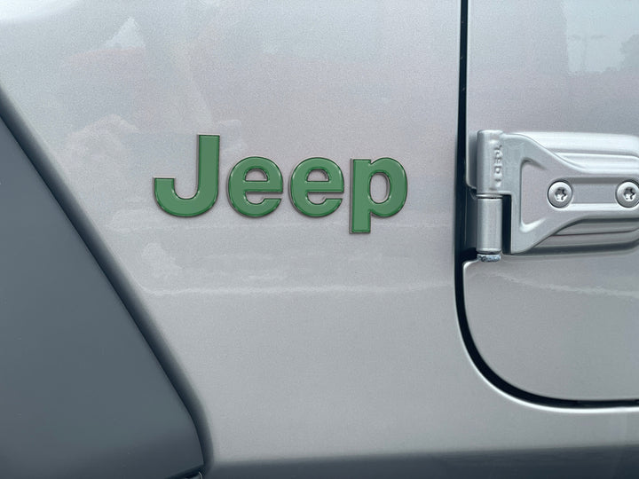 Driver & Passenger Side Letter Overlays Fits 2018-2025 Jeep Wrangler JL