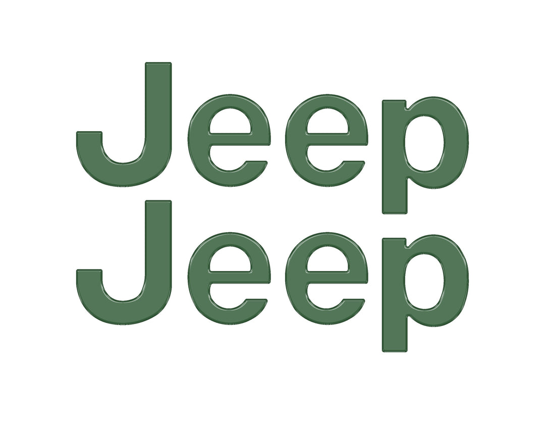 Driver & Passenger Side Letter Overlays Fits 2018-2025 Jeep Wrangler JL