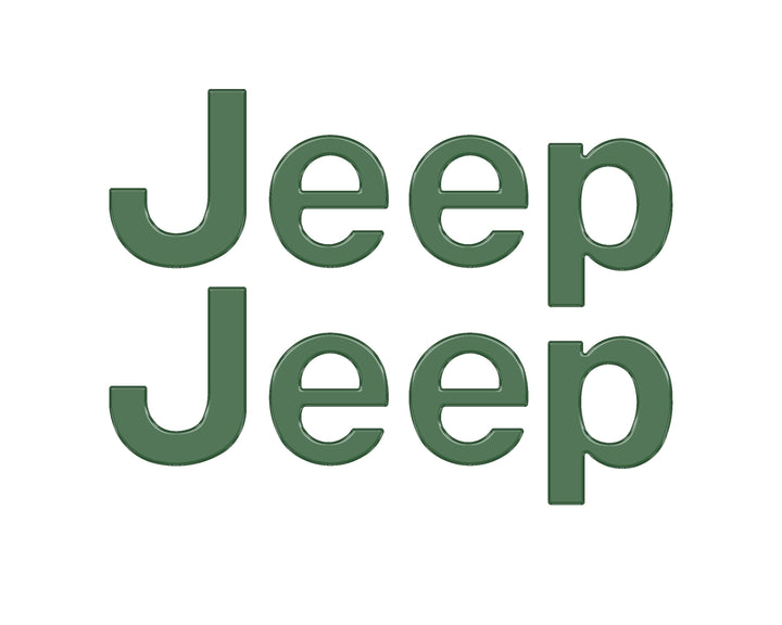 Driver & Passenger Side Letter Overlays Fits 2018-2025 Jeep Wrangler JL