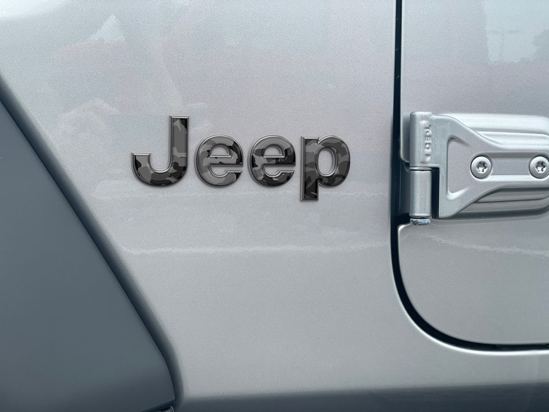 Driver & Passenger Side Letter Overlays Fits 2018-2025 Jeep Wrangler JL