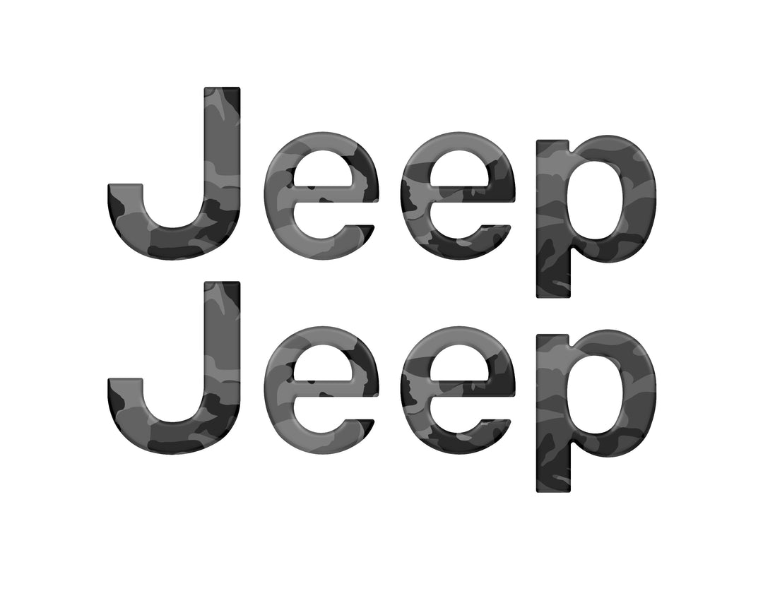 Driver & Passenger Side Letter Overlays Fits 2018-2025 Jeep Wrangler JL