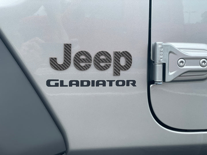 Driver & Passenger Side Emblem Overlays Fits 2019-2025 Jeep Gladiator