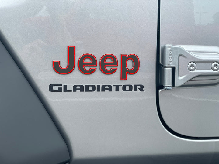 Driver & Passenger Side Emblem Overlays Fits 2019-2025 Jeep Gladiator