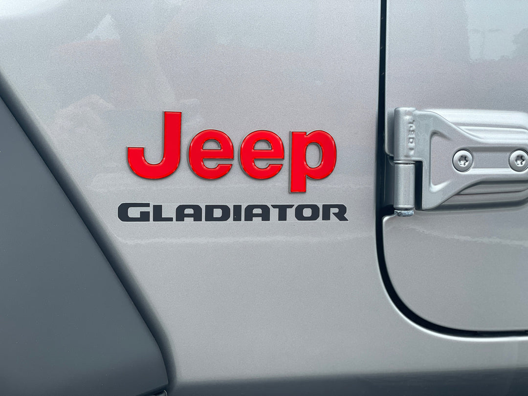 Driver & Passenger Side Emblem Overlays Fits 2019-2025 Jeep Gladiator