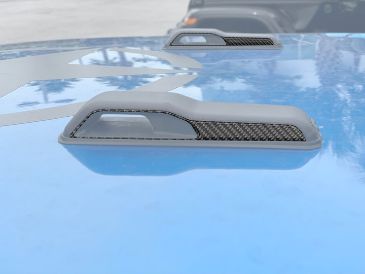 Hood Hinge Side Accent Overlays Fits 2019-2025 Jeep Gladiator