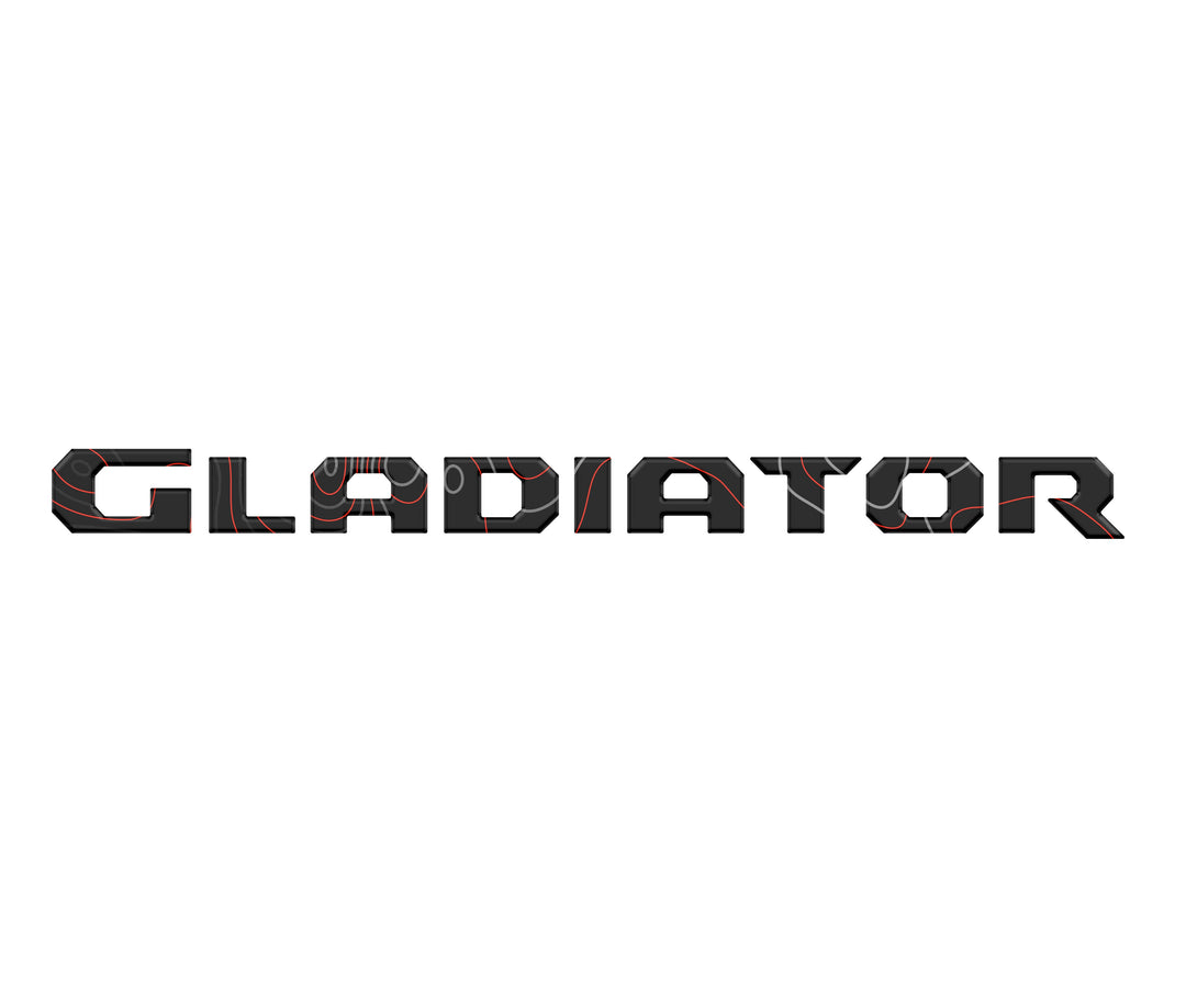 Raised Lettering Decal Fits 2020-2025 Jeep Gladiator