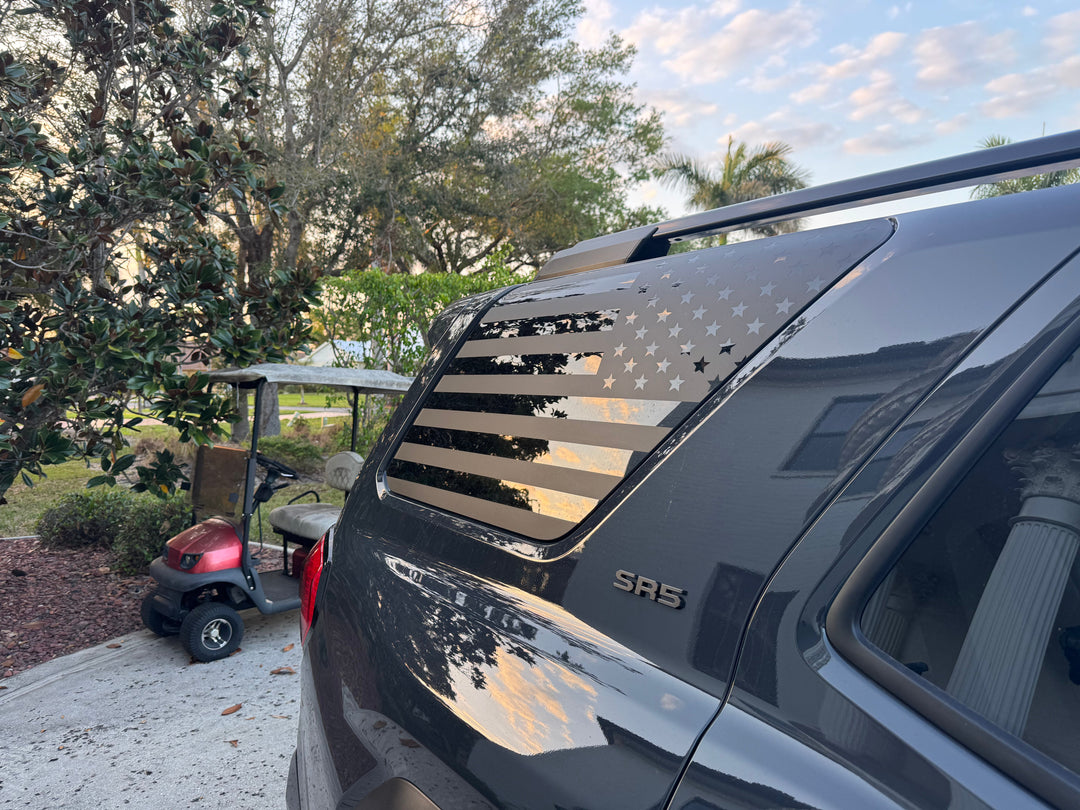 American Flag Rear Window Overlays - 2021+ Bronco 4 Door
