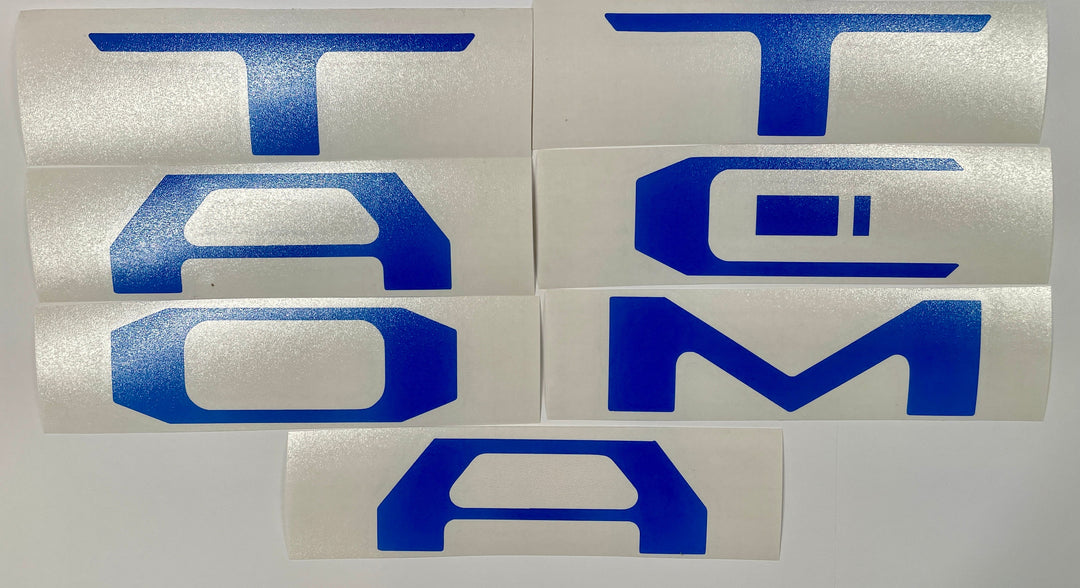 Premium Cast Vinyl Decal Inlays for 2016-2026 Tacoma Tailgate Letters