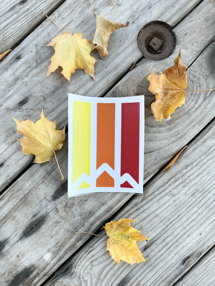 Retro Mountain Topographic Decal