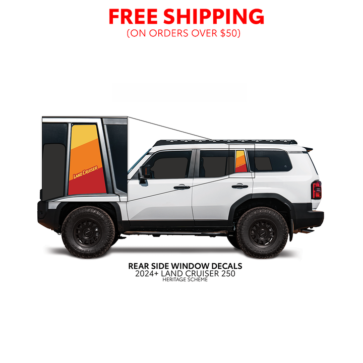 2024+ Land Cruiser 250 Rear Side Window Decal