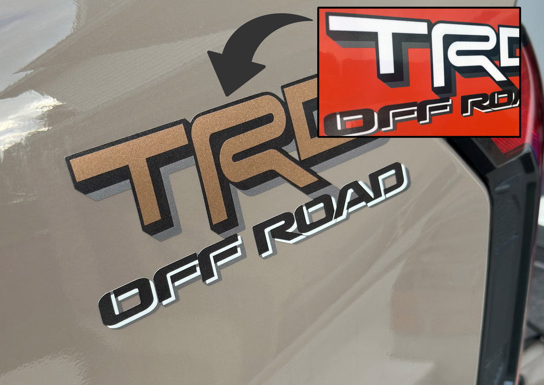 Premium Cast Vinyl Decal Letter Inserts for 2024-2026 Tacoma TRD Bedside Stickers x2