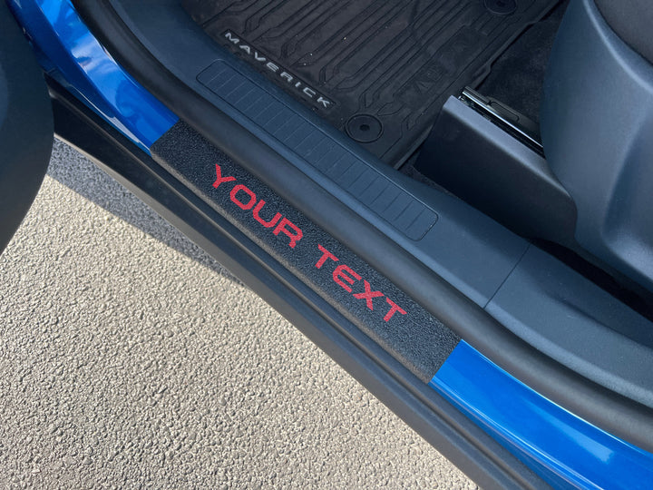 Textured Door Sill Protection Overlays Fits 2022-2025 Ford Maverick