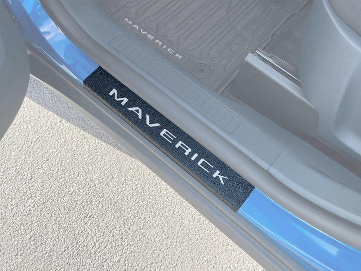 Textured Door Sill Protection Overlays Fits 2022-2025 Ford Maverick