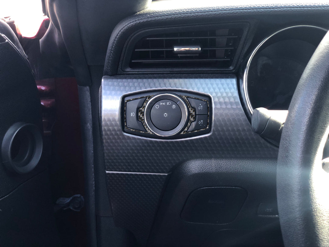 Headlight Switch Accent Trim Fits 2015-2023 Ford Mustang