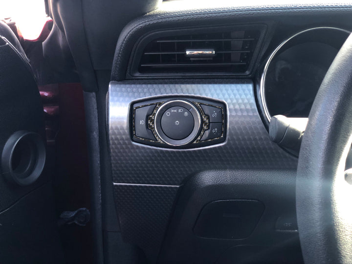 Headlight Switch Accent Trim Fits 2015-2023 Ford Mustang