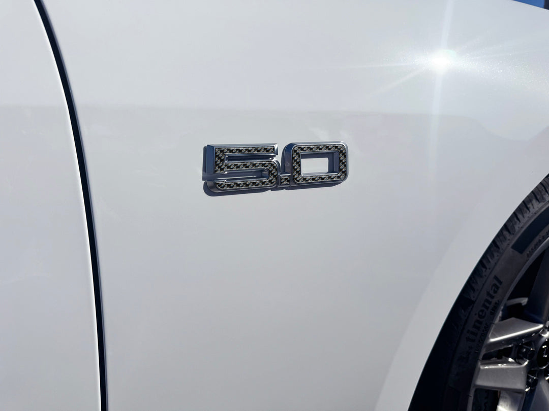 5.0 Emblem Inserts Fits 2024-2025 Ford Mustang