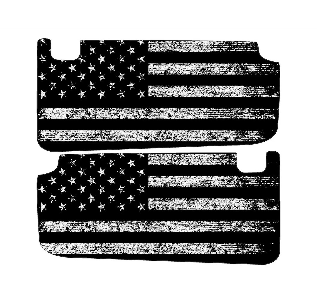 Freedom Series Sun Visor Overlays - 2018+ Wrangler JL / Gladiator JT