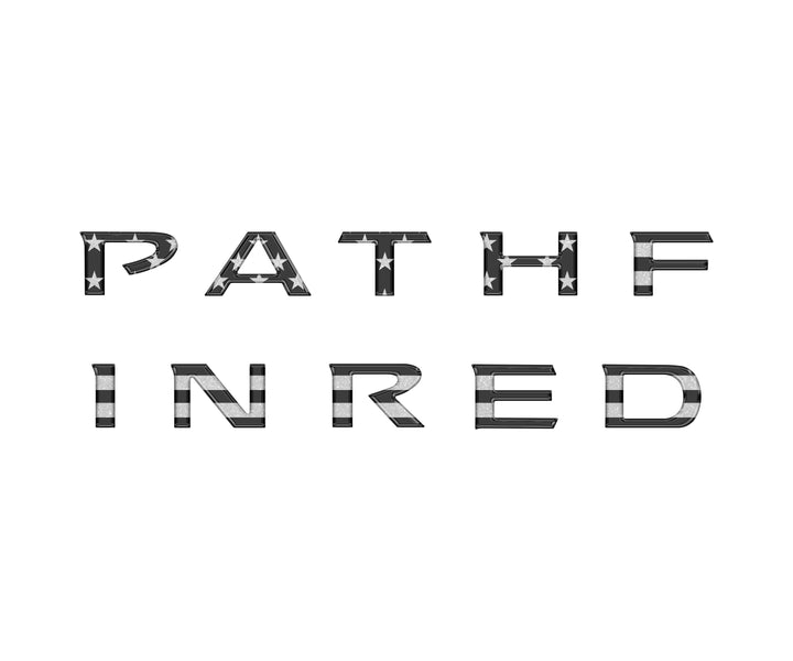 Rear Hatch Letter Overlays Fits 2022-2025 Nissan Pathfinder