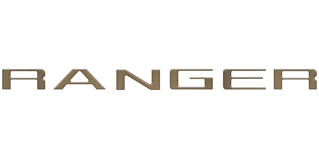 Tailgate Letter Inserts Fits 2024-2025 Ford Ranger