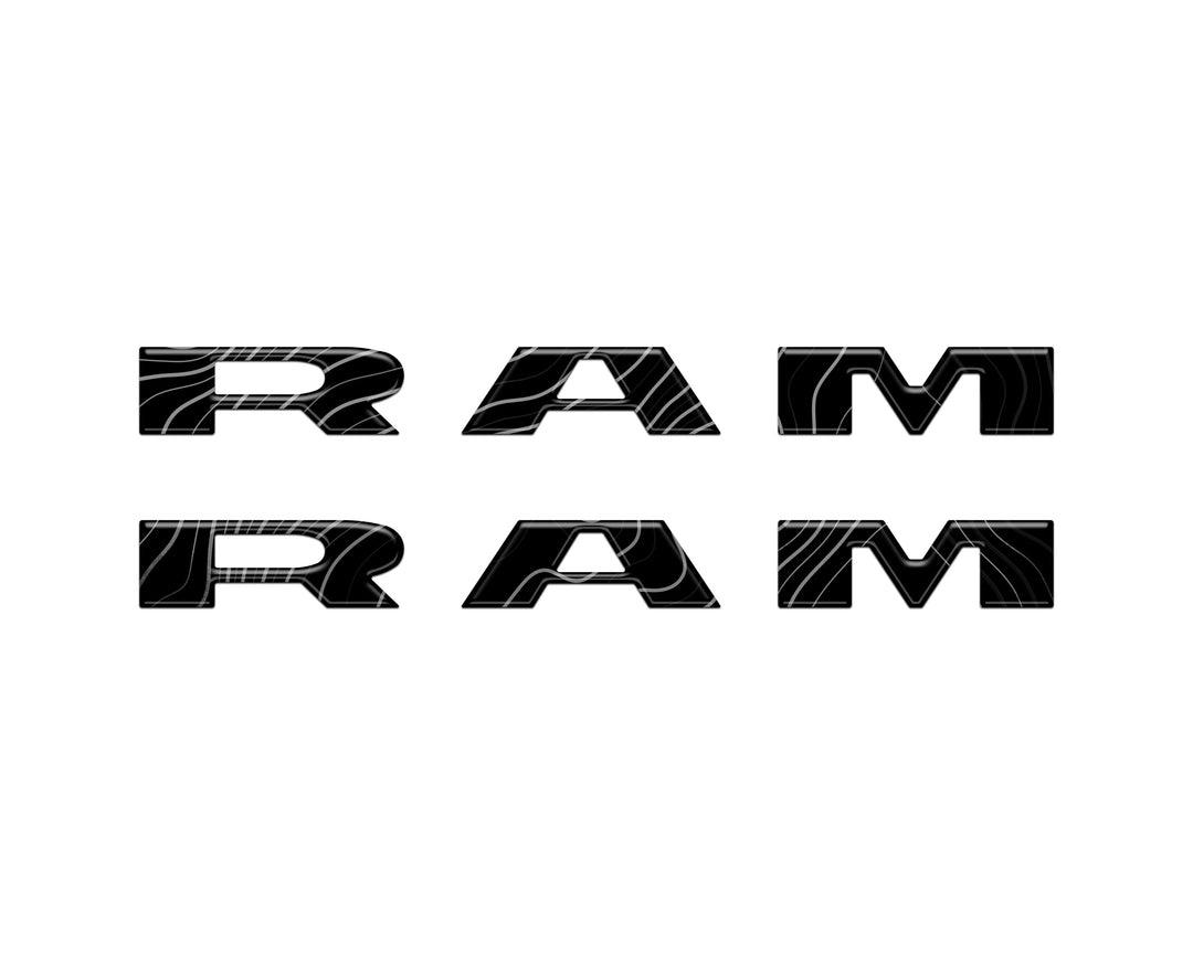 Front Door Emblem Overlays Fits 2025-2026 Ram 1500/2500/3500