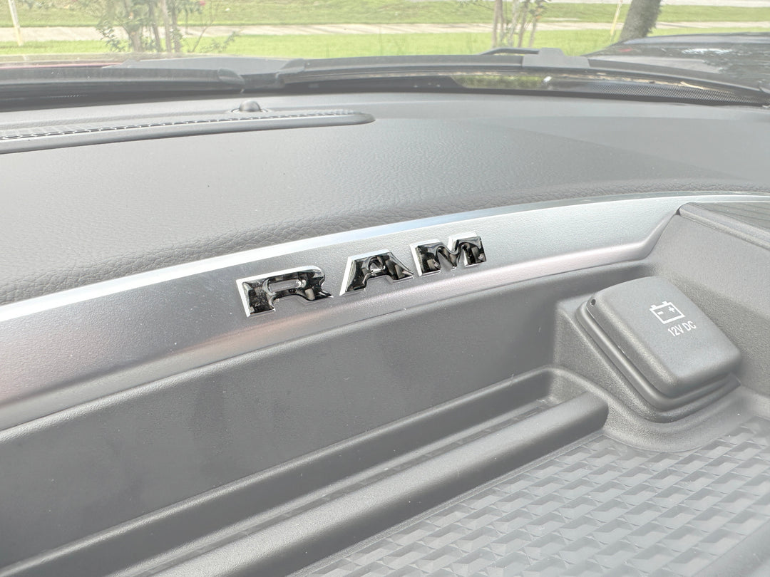 Center Dash Letter Overlays Fits 2025-2026 Ram 1500/2500/3500