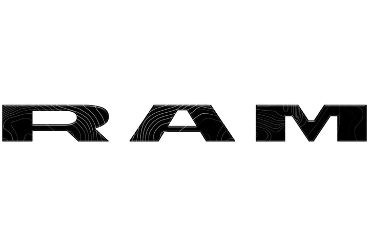 Tailgate Letter Overlays Fits 2025-2026 Ram 1500