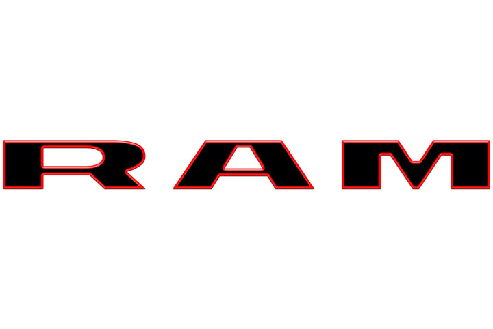 Tailgate Letter Overlays Fits 2025-2026 Ram 2500/3500