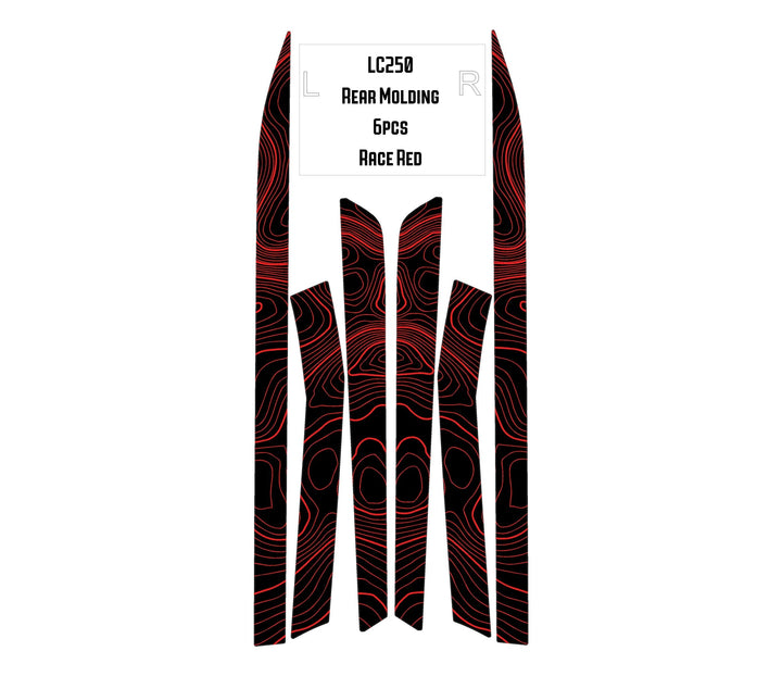Topographic Rear Trim Overlays (6pcs) - 2024+ Land Cruiser / GX 550