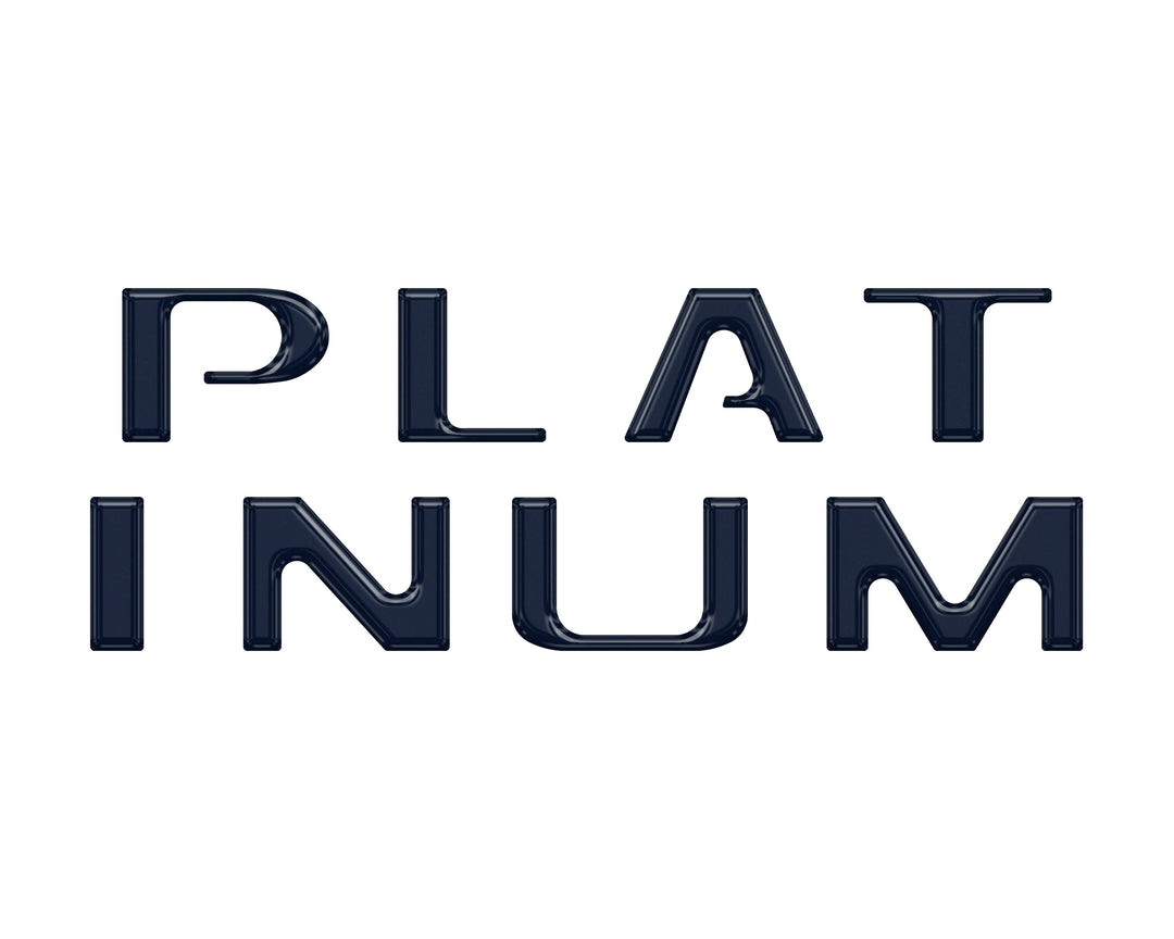 Platinum Tailgate Letter Overlays Fits 2020-2022 Ford Super Duty