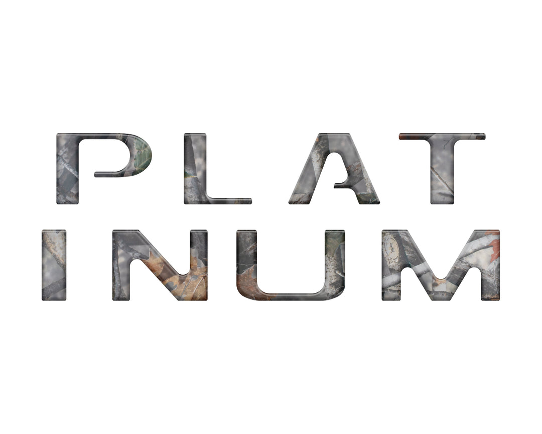 Platinum Tailgate Letter Overlays Fits 2020-2022 Ford Super Duty