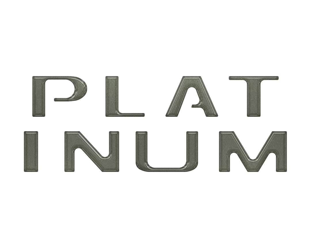 Platinum Tailgate Letter Overlays Fits 2020-2022 Ford Super Duty