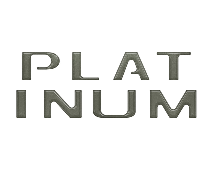 Platinum Tailgate Letter Overlays Fits 2020-2022 Ford Super Duty