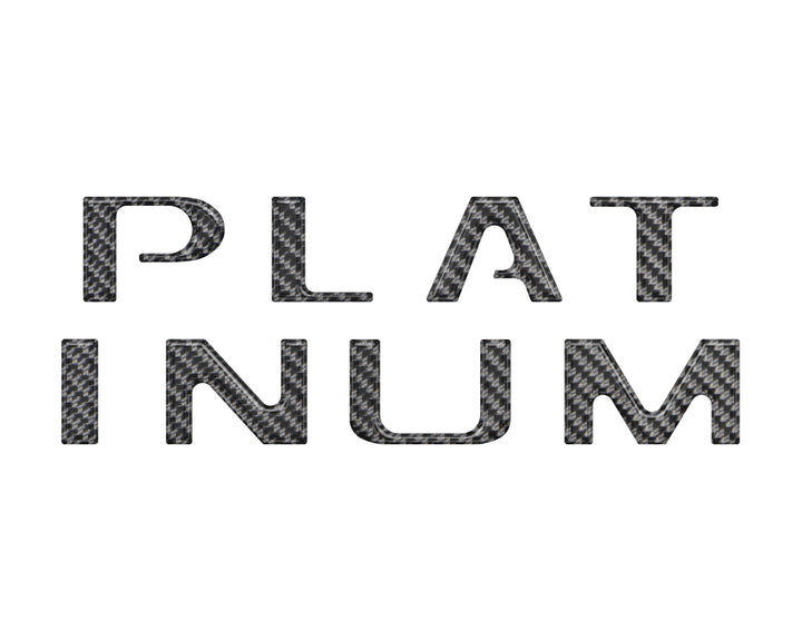 Platinum Tailgate Letter Overlays Fits 2020-2022 Ford Super Duty