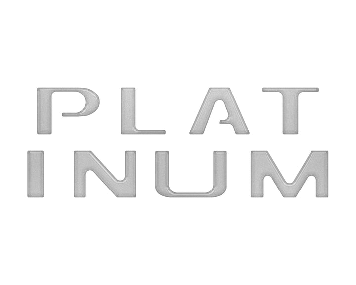 Platinum Tailgate Letter Overlays Fits 2020-2022 Ford Super Duty
