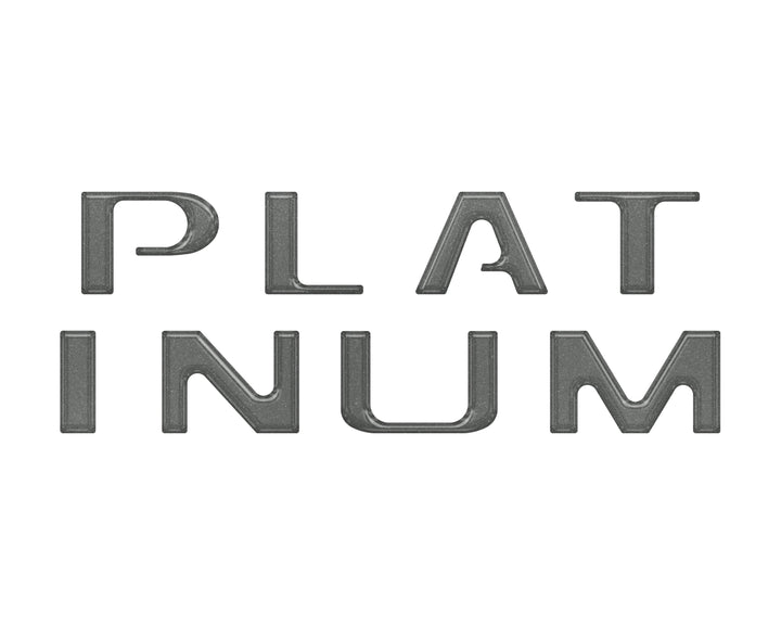 Platinum Tailgate Letter Overlays Fits 2020-2022 Ford Super Duty