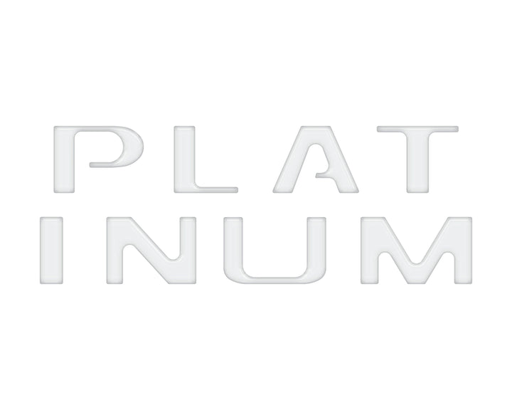 Platinum Tailgate Letter Overlays Fits 2020-2022 Ford Super Duty