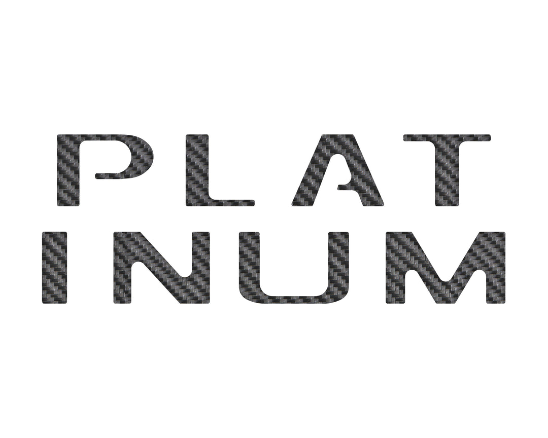 Platinum Tailgate Letter Overlays Fits 2020-2022 Ford Super Duty