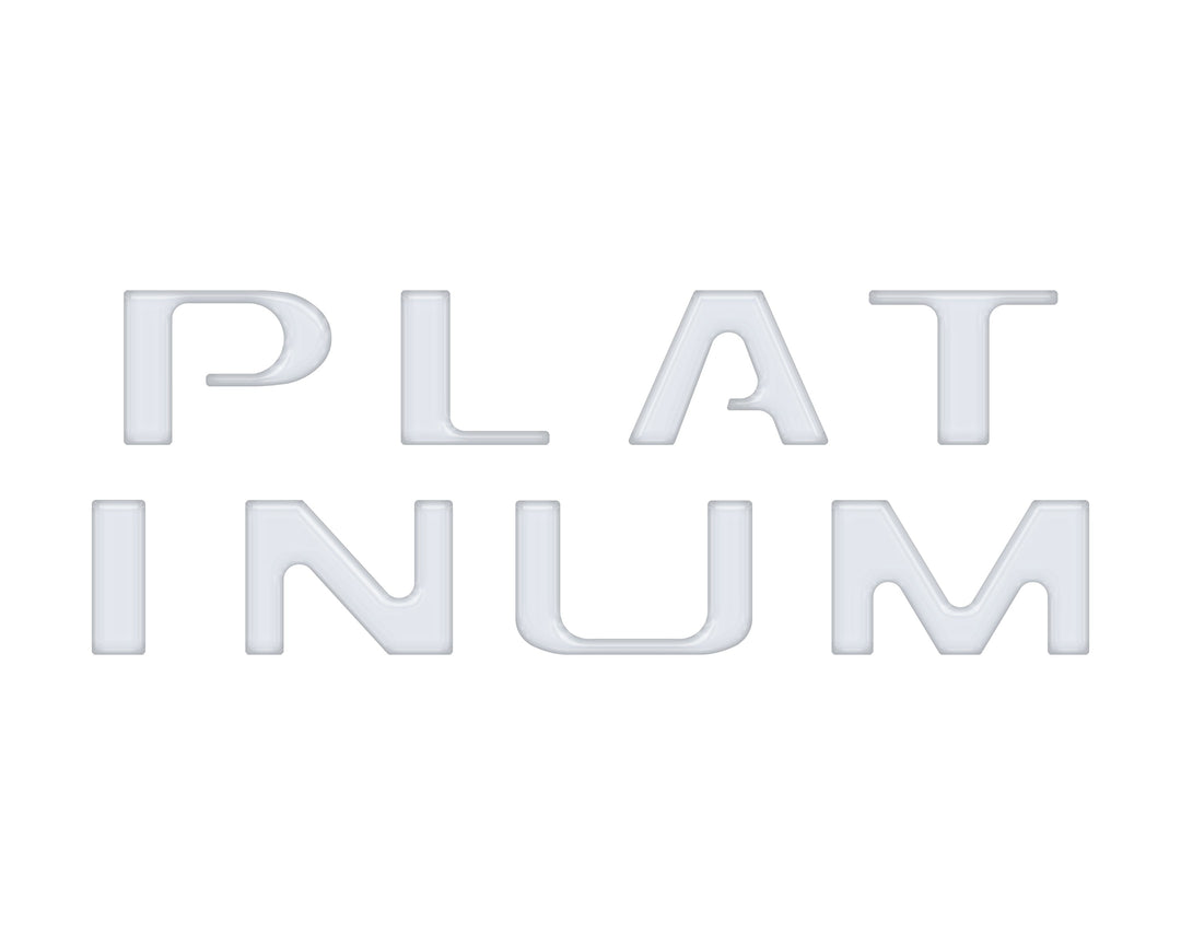 Platinum Tailgate Letter Overlays Fits 2020-2022 Ford Super Duty