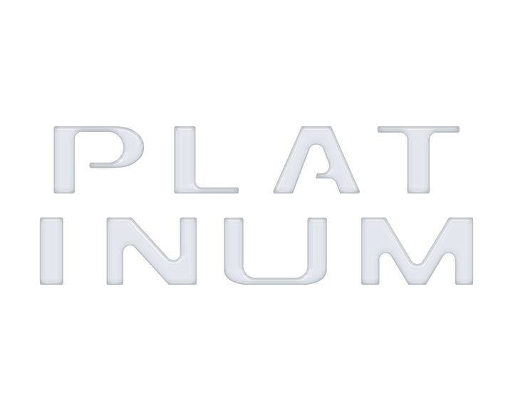 Platinum Tailgate Letter Overlays Fits 2020-2022 Ford Super Duty
