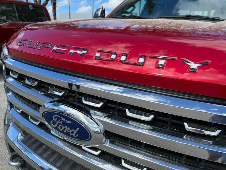 Hood Letter Inserts Fits 2023-2025 Ford Super Duty
