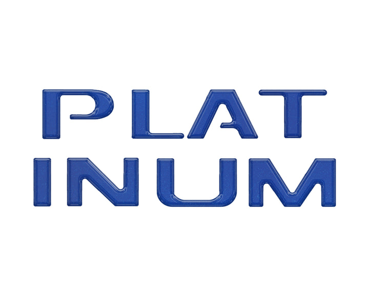 Platinum Tailgate Letter Inserts Fits 2023-2024 Ford Super Duty Platinum &amp; 2025-2026 Platinum Plus