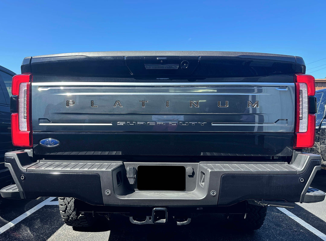 Platinum Tailgate Letter Inserts Fits 2023-2024 Ford Super Duty